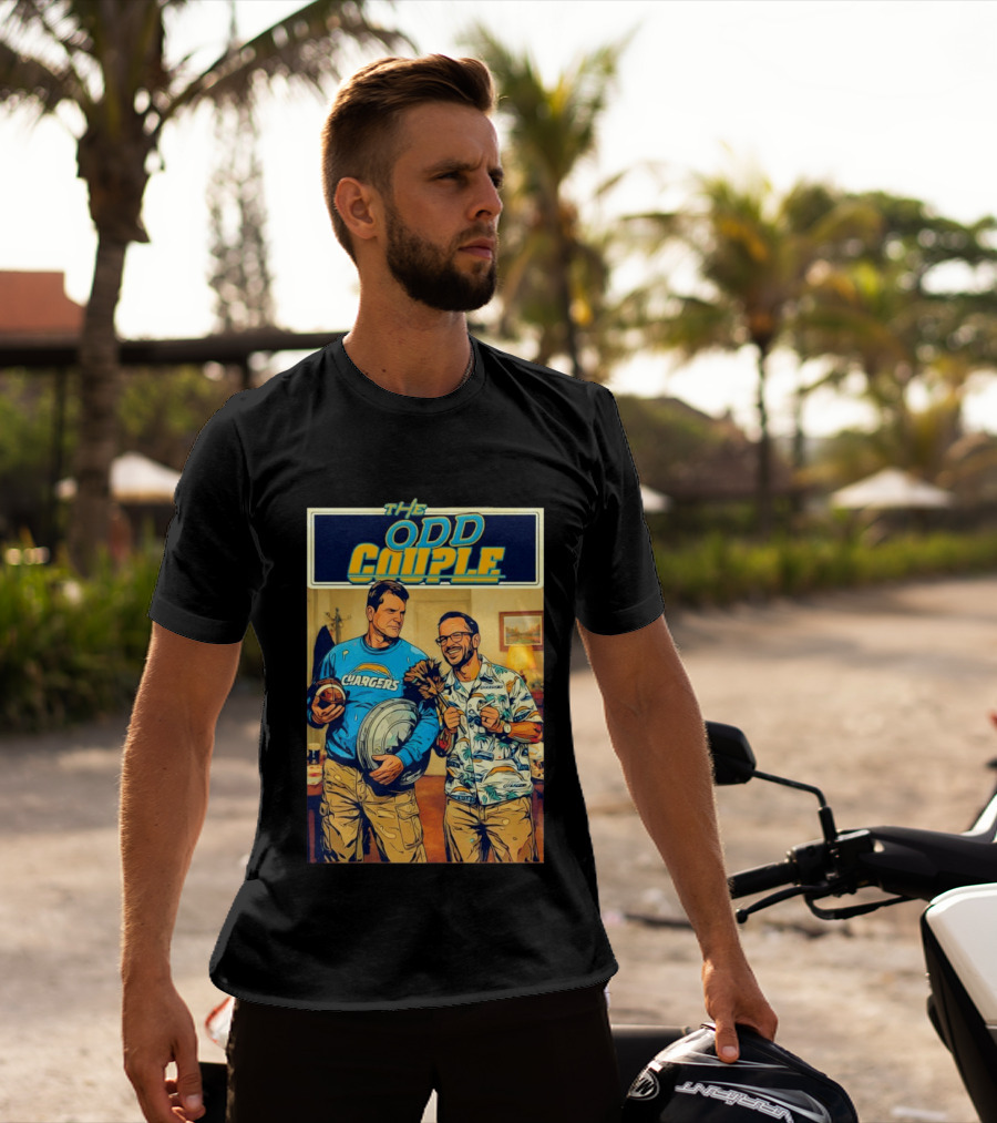 Los Angeles Chargers The Odd Couple TV Show Cartoon Football T-Shirt