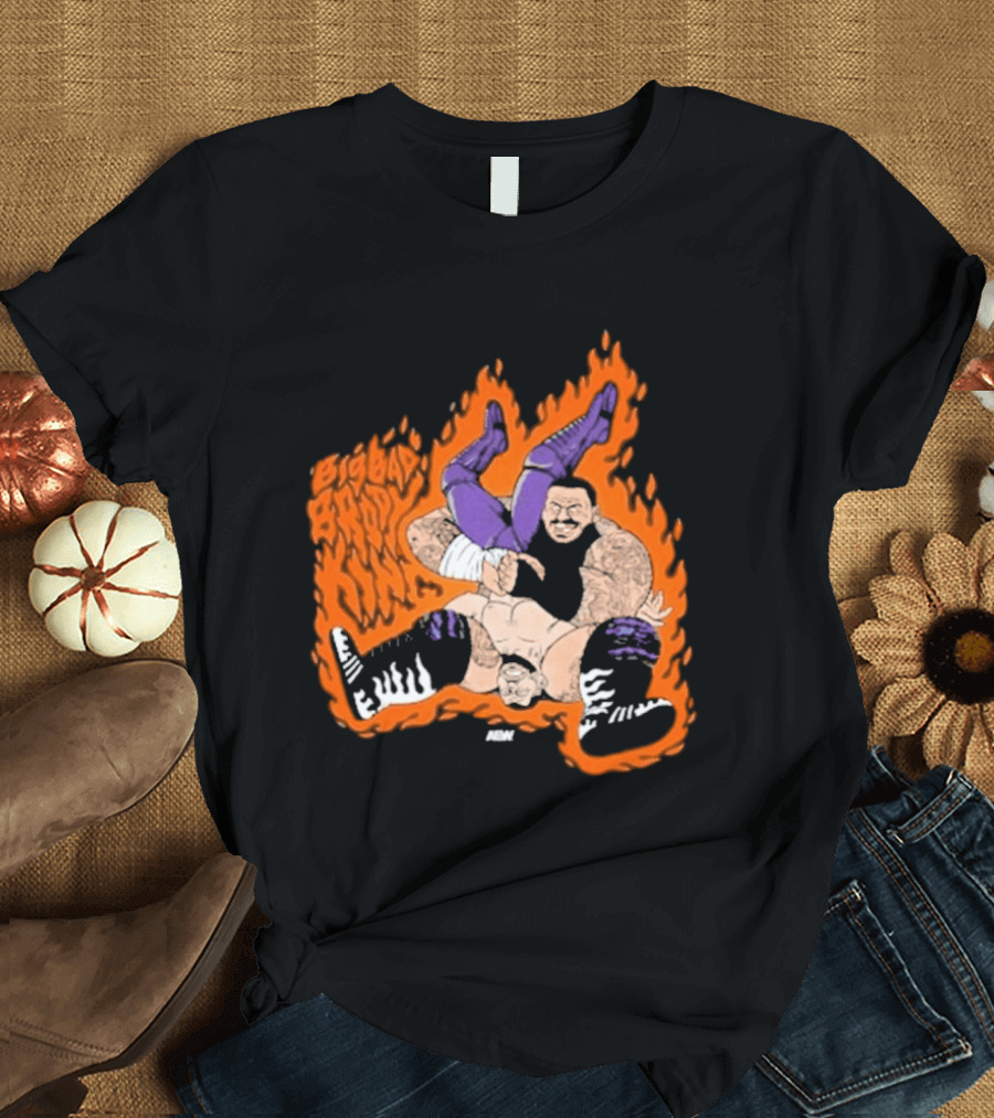 Brody King Gonzo Bomb Wrestling Move Fiery Impact T-Shirt
