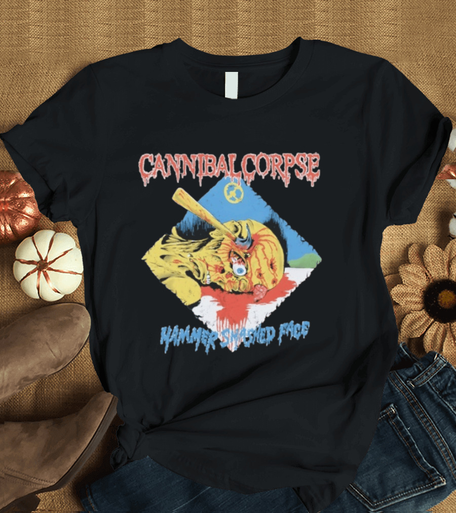 Cannibal Corpse Hammer Smashed Face Album Art Vintage Merch T-Shirt