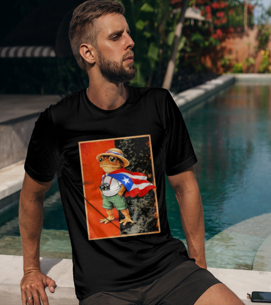 Coqui Frog Boricua Puerto Rican Flag Taino Heritage T-Shirt