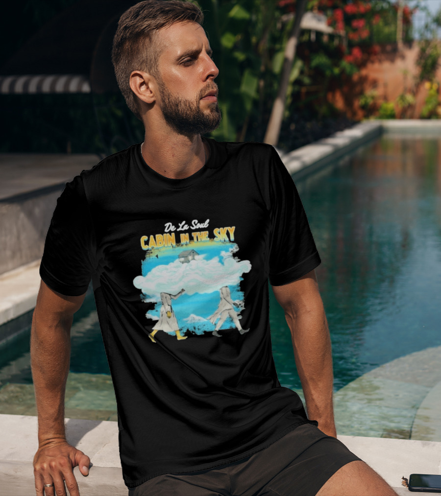 De La Soul Cabin In The Sky Clouds Walking Figures T-Shirt