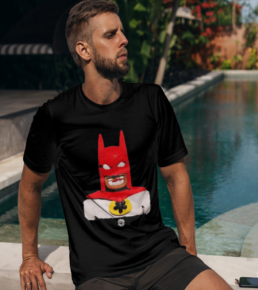 Spooky Vameee Batman Red White Figure T-Shirt