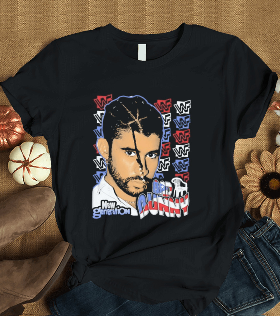 WWE Bad Bunny WWF New Generation Iconic Superstar T-Shirt