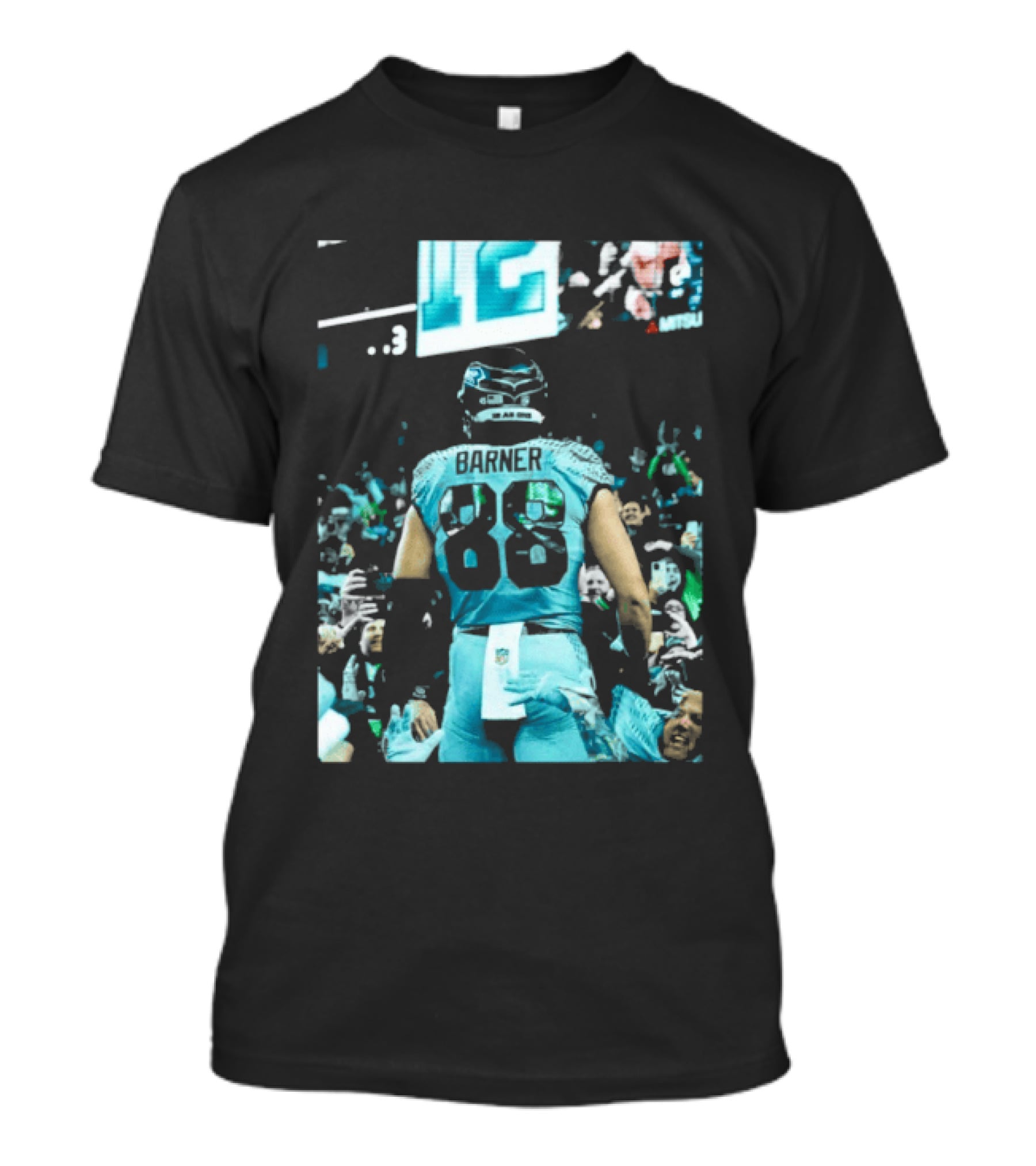 AJ Barner 88 Seattle Seahawks Football Player In Stadium With Fans T-Shirt