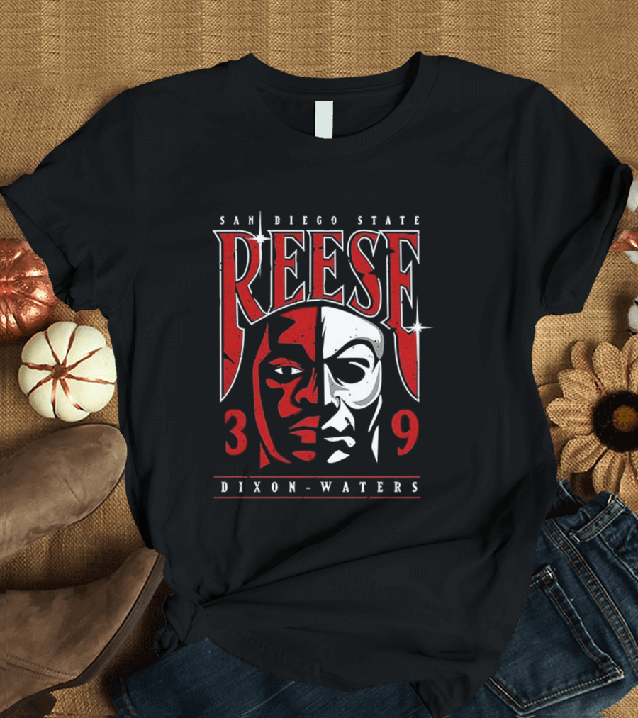 San Diego State Reese Dixon Waters 39 Bicolor Face T-Shirt
