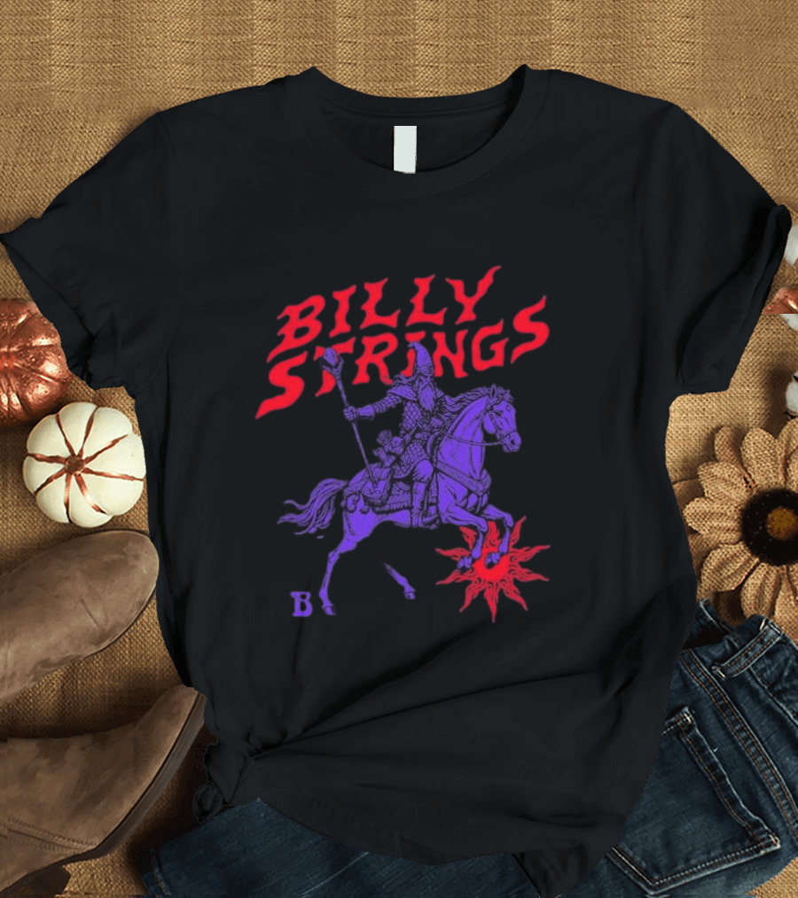 Billy Strings Winter 2026 Tour Knight's Tale Fiery Knight On Horseback T-Shirt