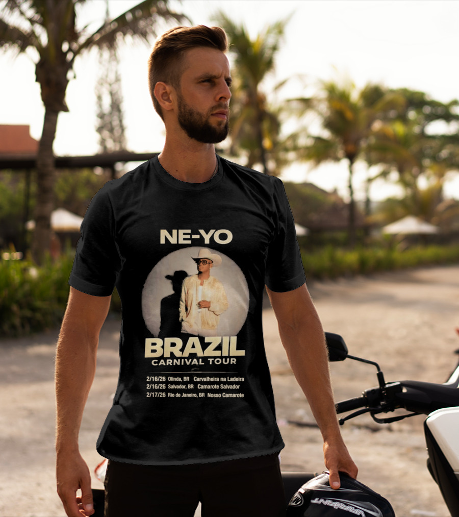 Ne Yo Brazil Carnival Tour 2026 Olinda Salvador Rio De Janeiro Dates T-Shirt