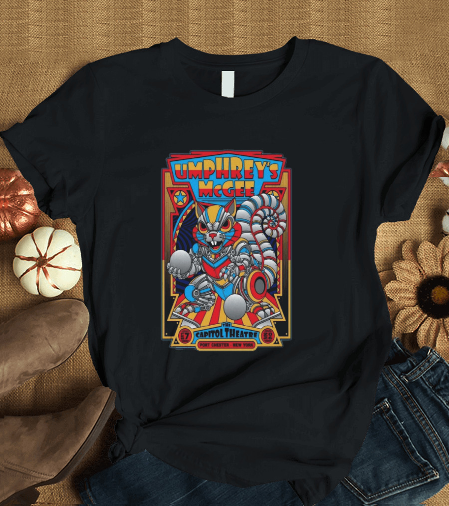 Umphrey's McGee Capitol Theatre Port Chester NY February 7 2026 Robot Squirrel T-Shirt