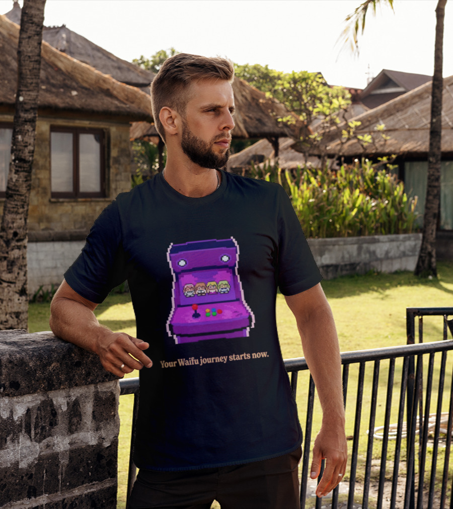 Arcade Adventure Your Waifu Journey Starts Now Game T-Shirt