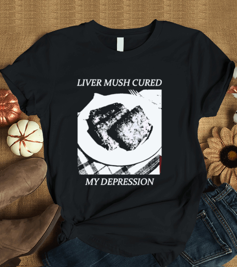 Liver Mush Cured My Depression By Graham Irvin Plate T-Shirt