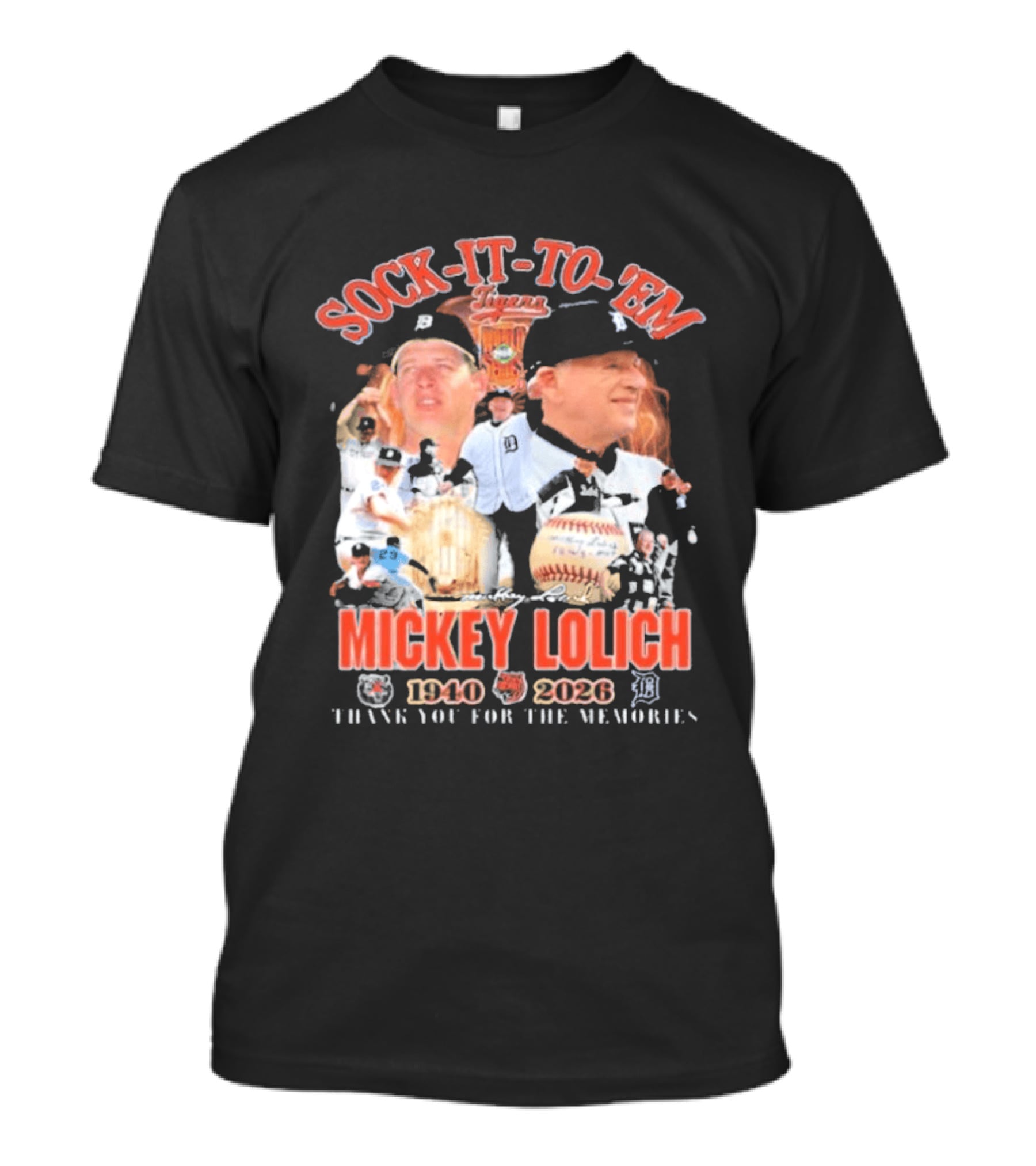 Sock It To 'Em Mickey Lolich 1940 2026 Thank You For The Memories Detroit Baseball Legends T-Shirt