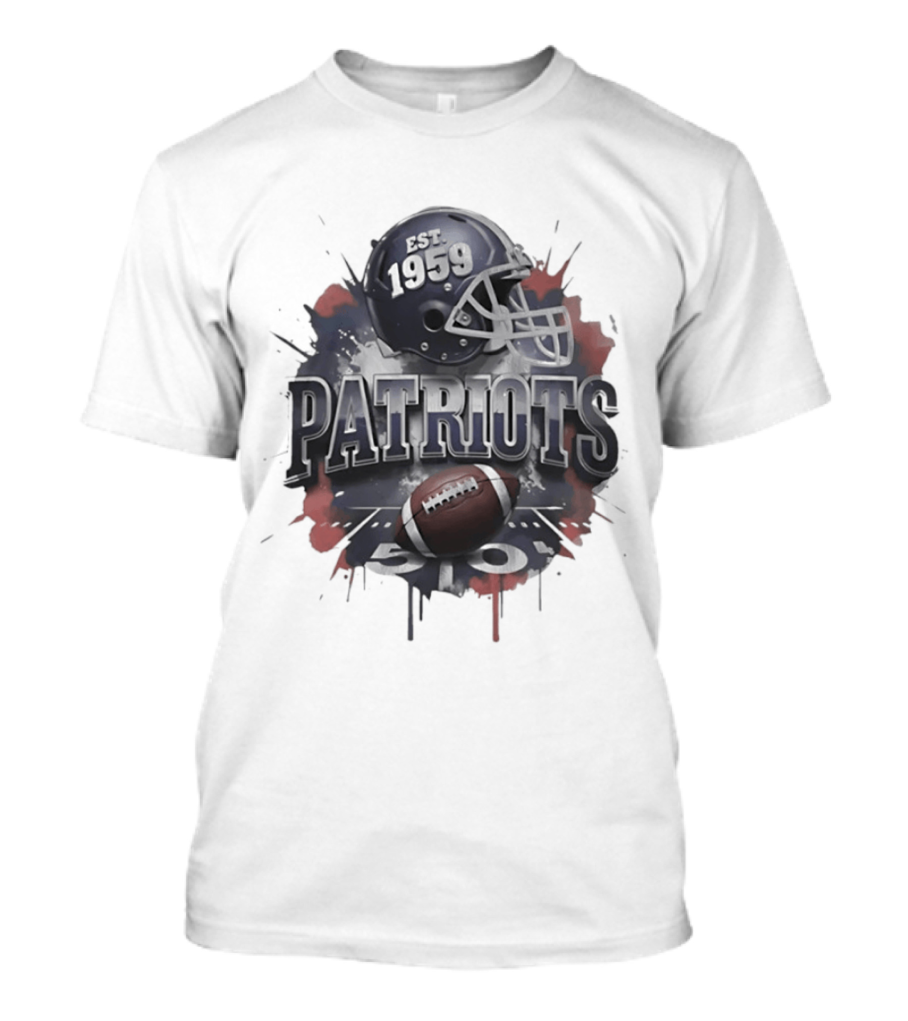 New England Patriots Est 1959 Football Helmet T-Shirt
