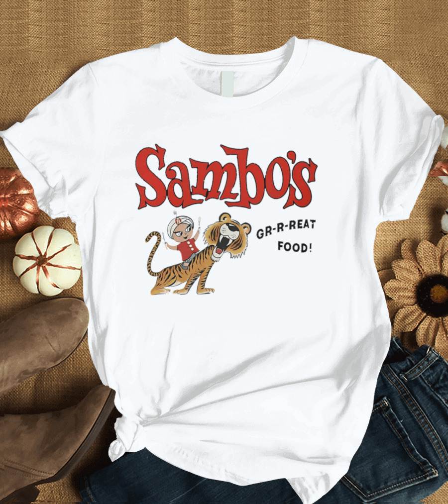 Sambo's Restaurant GR R REAT Food Cartoon Tiger And Boy T-Shirt