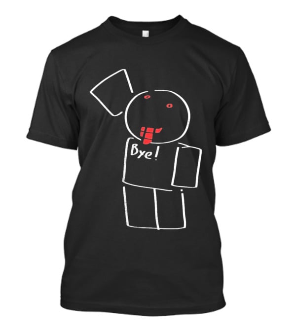 Debunkoider's Bye Robot Stick Figure With Red Tie T-Shirt