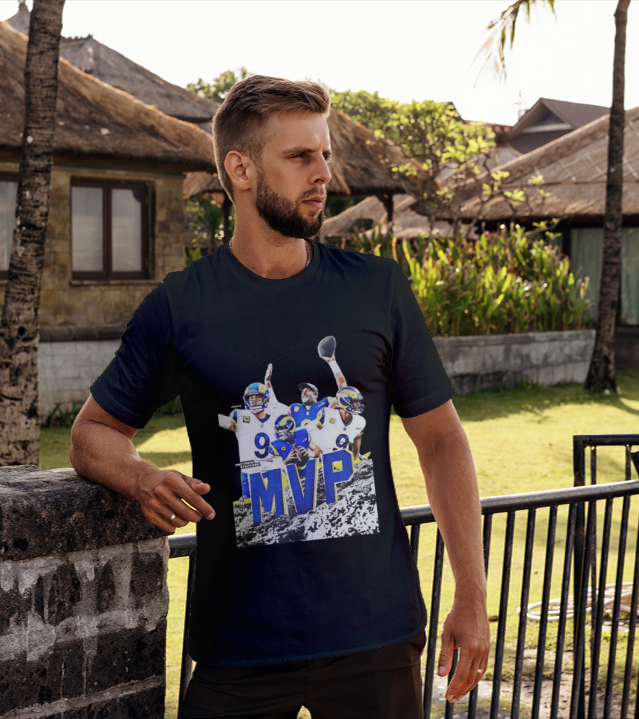 Matthew Stafford Los Angeles Rams MVP 2025 Number 9 Football T-Shirt