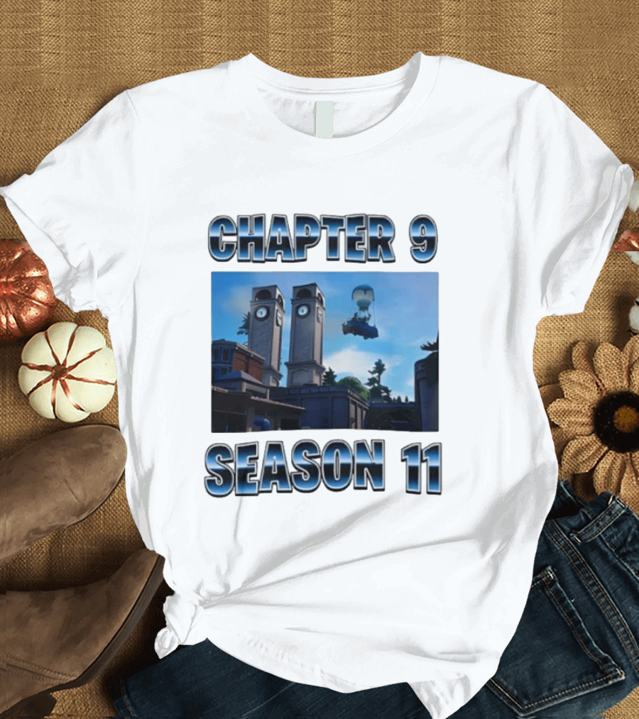 Chapter 9 Season 11 Tower Scene Floating Bus T-Shirt