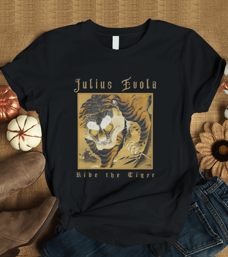 Julius Evola Ride The Tigers Fierce Golden Tiger T-Shirt