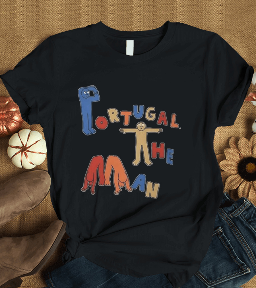 Portugal The Man Colorful Figures Playful Lettering T-Shirt