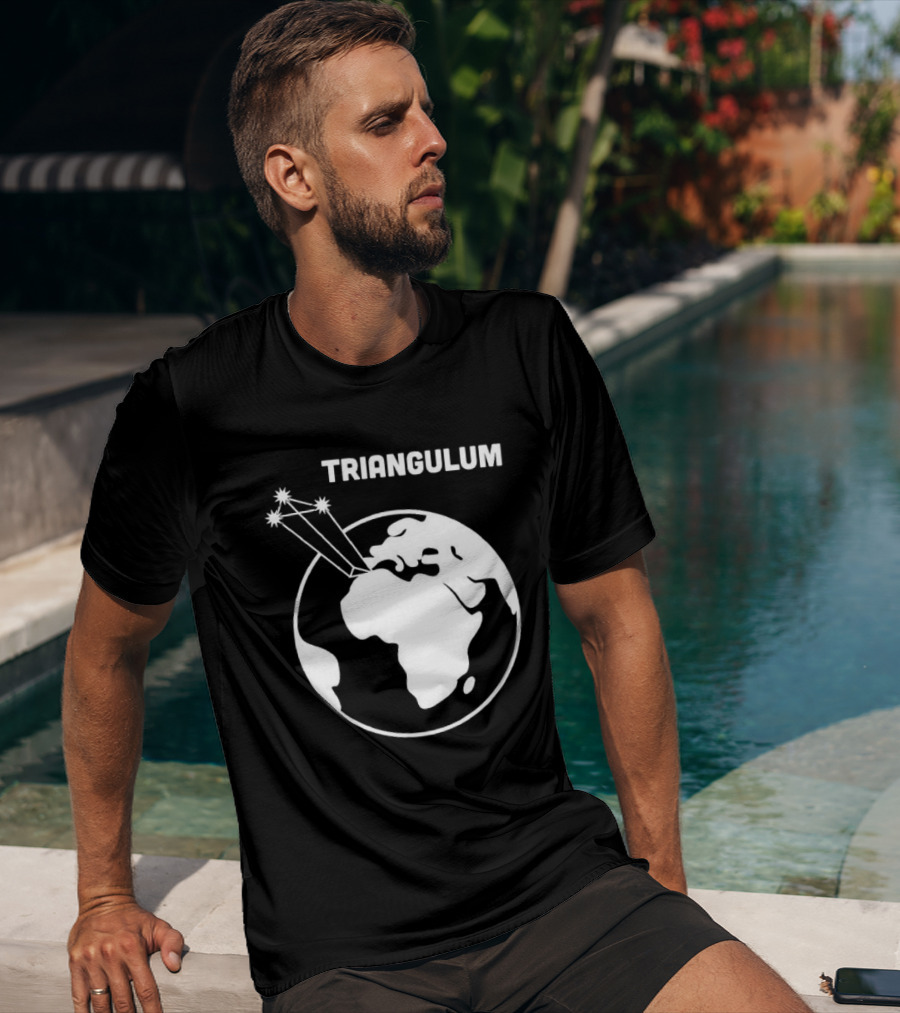 Triangulum Constellation Over Earth Globe T-Shirt