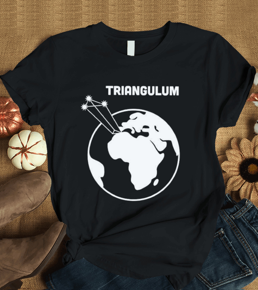 Triangulum Constellation Over Earth Globe T-Shirt