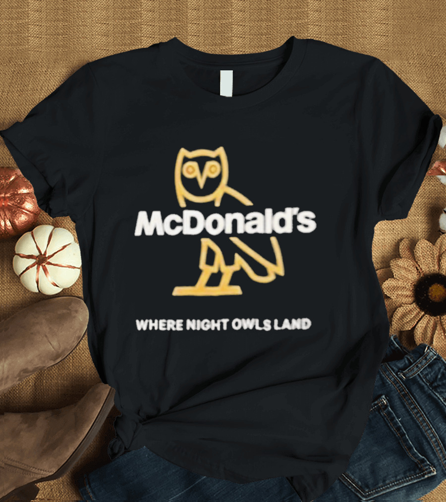 Drake X McDonald's Owl Where Night Owls Land Collaboration T-Shirt