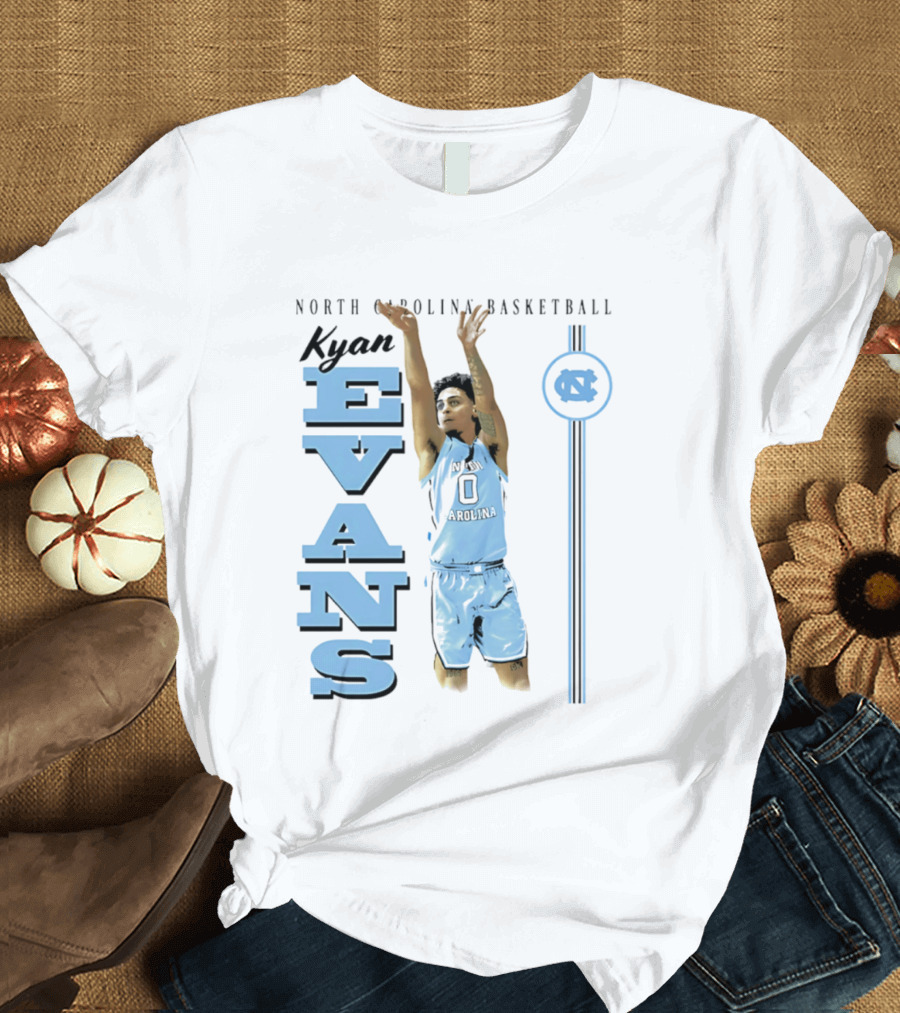 Kyan Evans North Carolina Basketball Tar Heels Team Spirit T-Shirt