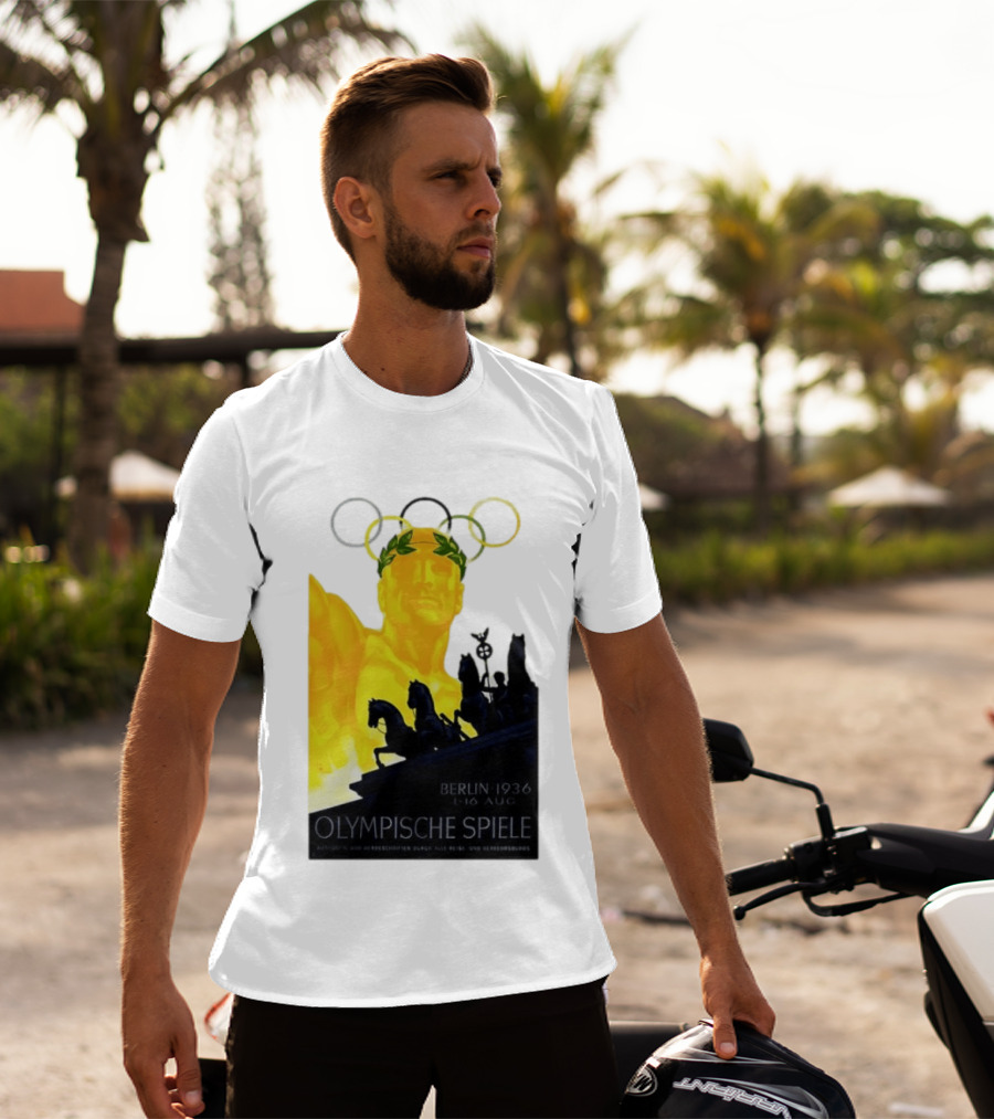 Berlin 1936 1 16 Aug Olympische Spiele Olympische Ringe Quadriga T-Shirt