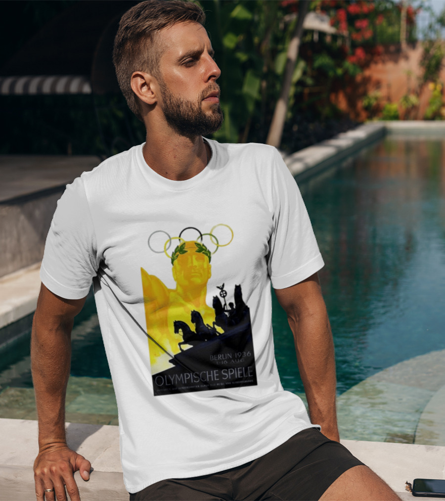 Berlin 1936 1 16 Aug Olympische Spiele Olympische Ringe Quadriga T-Shirt
