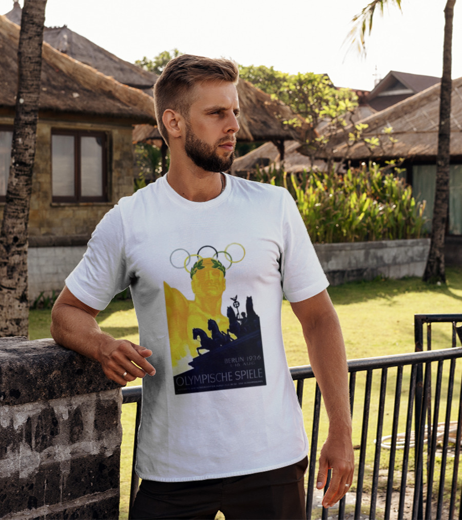Berlin 1936 1 16 Aug Olympische Spiele Olympische Ringe Quadriga T-Shirt