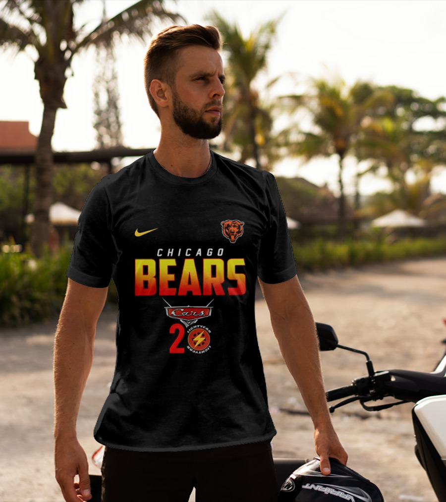 Chicago Bears Cars 20th Anniversary Nike Collaboration With Lightning T-Shirt