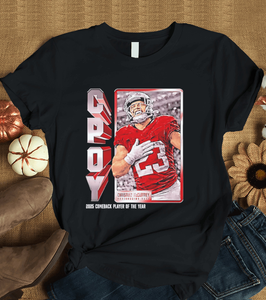 Christian Mccaffrey San Francisco 49ers CPOY 2025 Football Star T-Shirt
