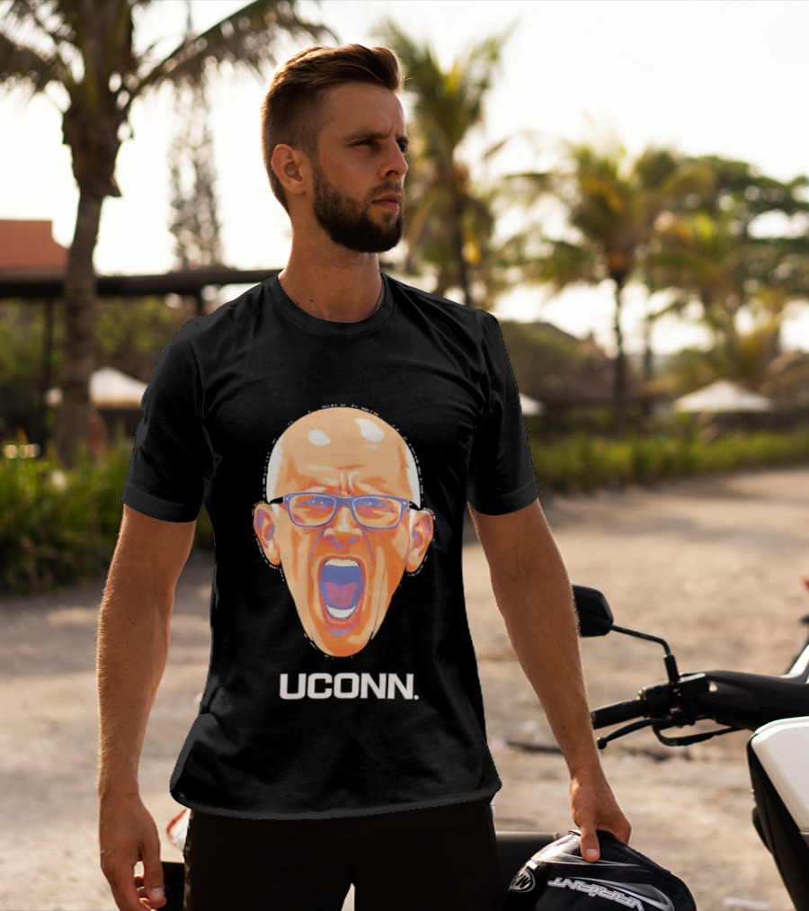 Coach Dan Hurley Big Head Uconn Huskies Face T-Shirt