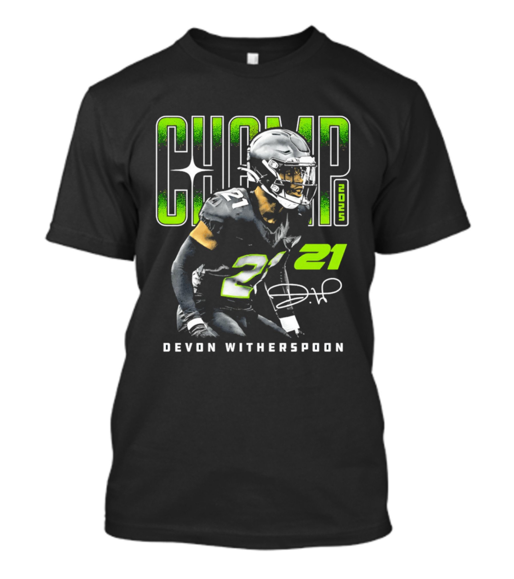 Devon Witherspoon 21 Seattle Seahawks Champ 2025 T-Shirt