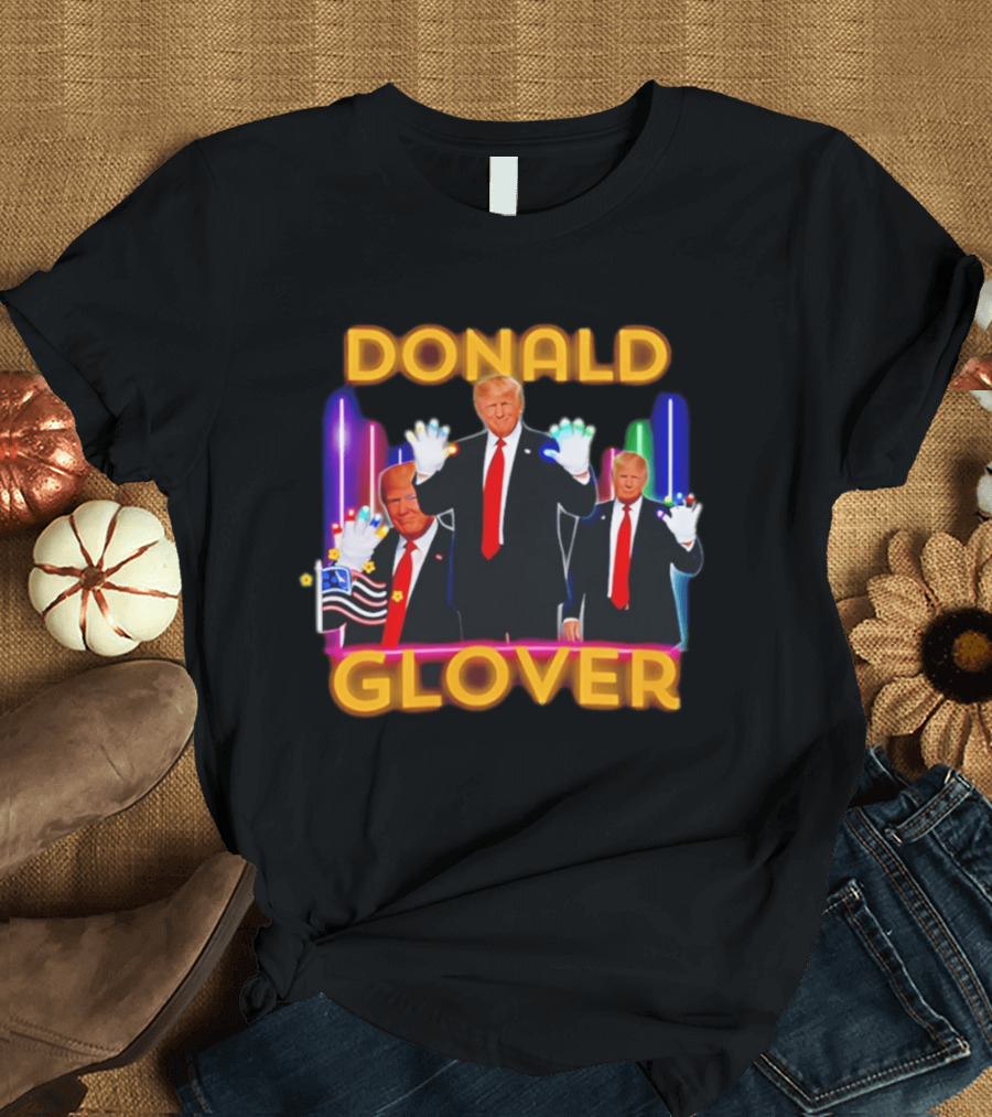 Donald Glover Donald Trump Neon Glove Dance Fusion Retro Pop Culture T-Shirt