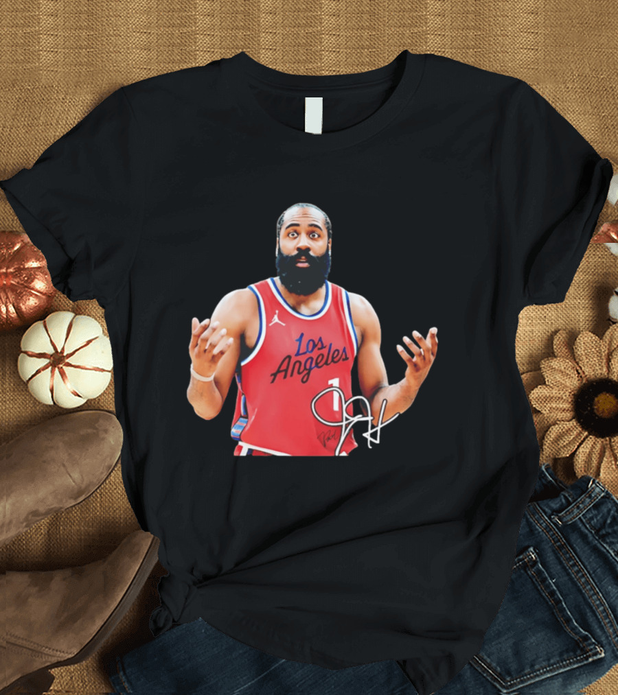 James Harden Los Angeles Basketball Jersey Player Collage T-Shirt