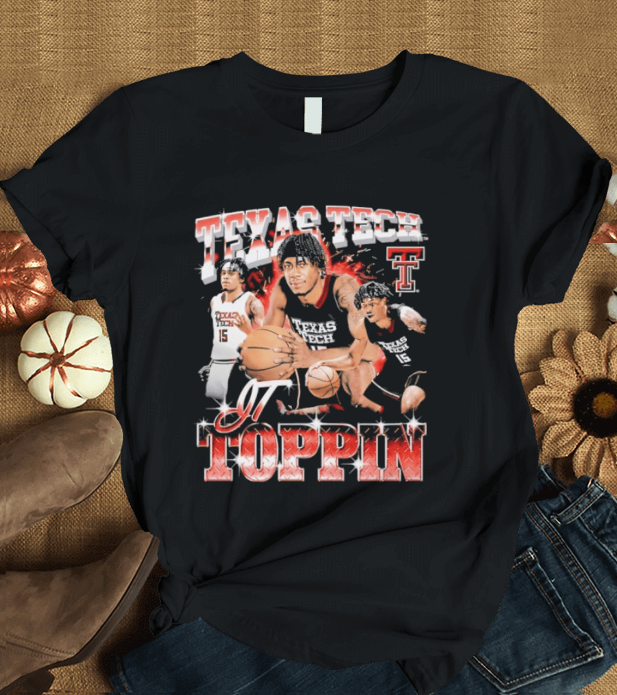 Texas Tech Basketball JT Toppin 90s Vintage Sports T-Shirt