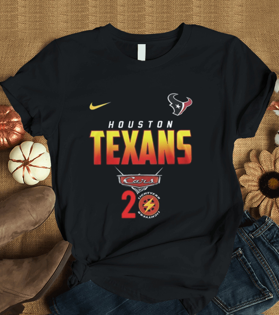 Houston Texans Cars 20 Nike Anniversary Lightning Bolt T-Shirt