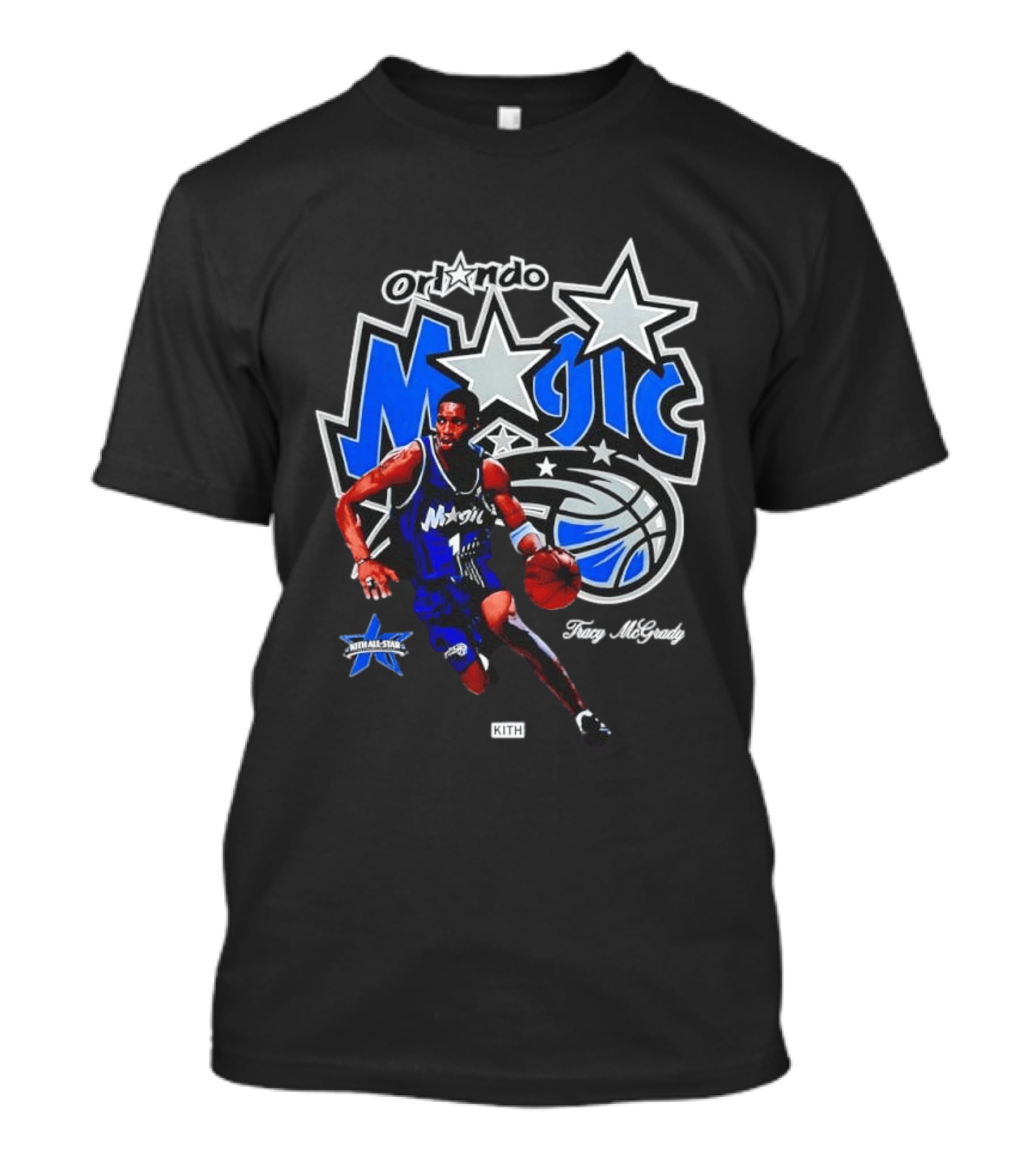 Tracy McGrady Orlando Magic NBA All Star KITH Basketball Player Iconic Blue Jersey T-Shirt