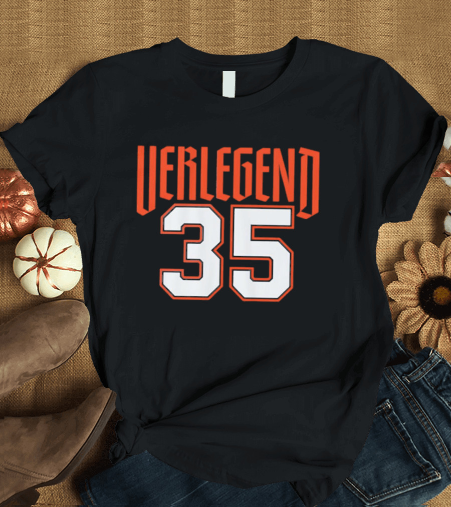 Verlegend 35 Detroit Tigers Justin Verlander Pitcher T-Shirt