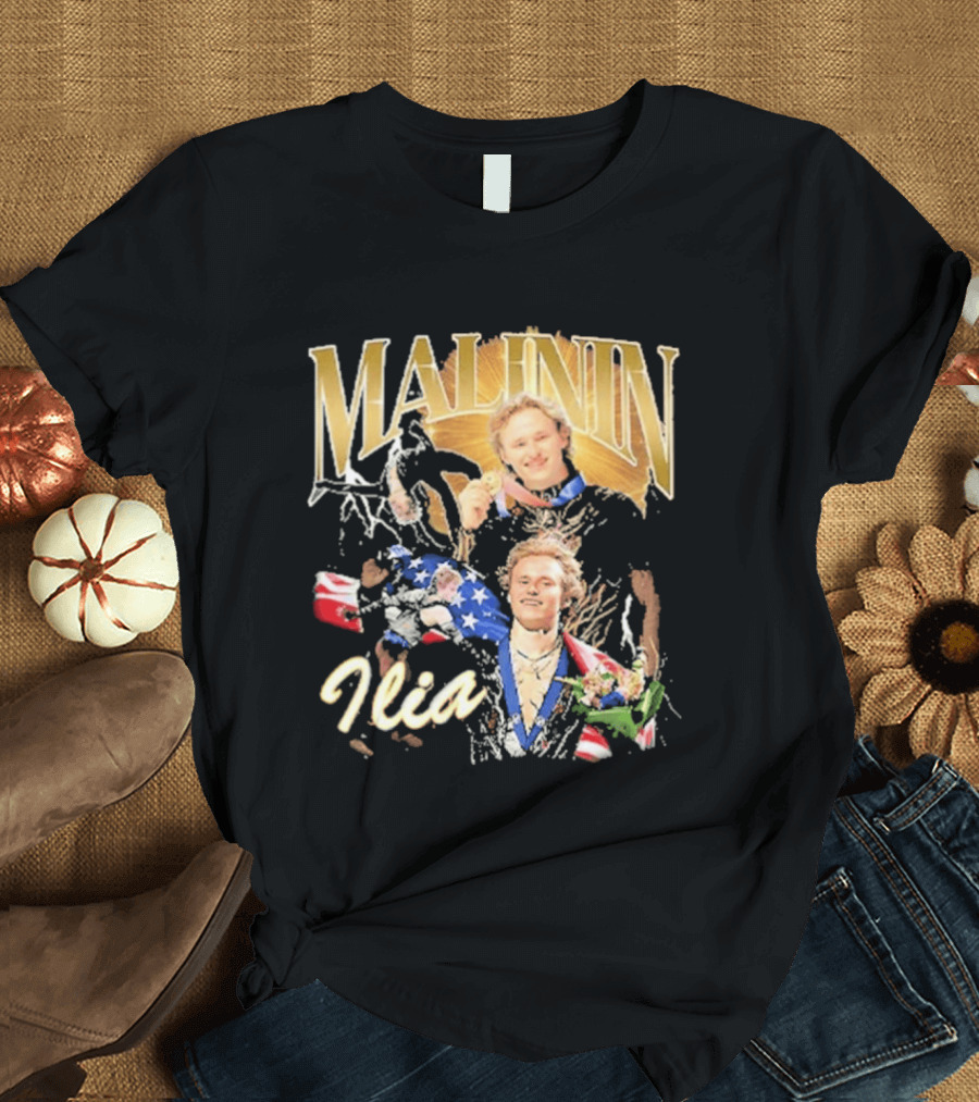 Ilia Malinin Gold Medal Champion Ice Skating T-Shirt