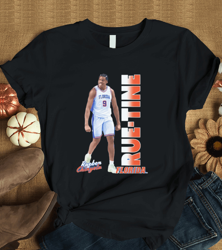 Rueben Chinyelu Florida Gators 9 RUE TINE Basketball T-Shirt
