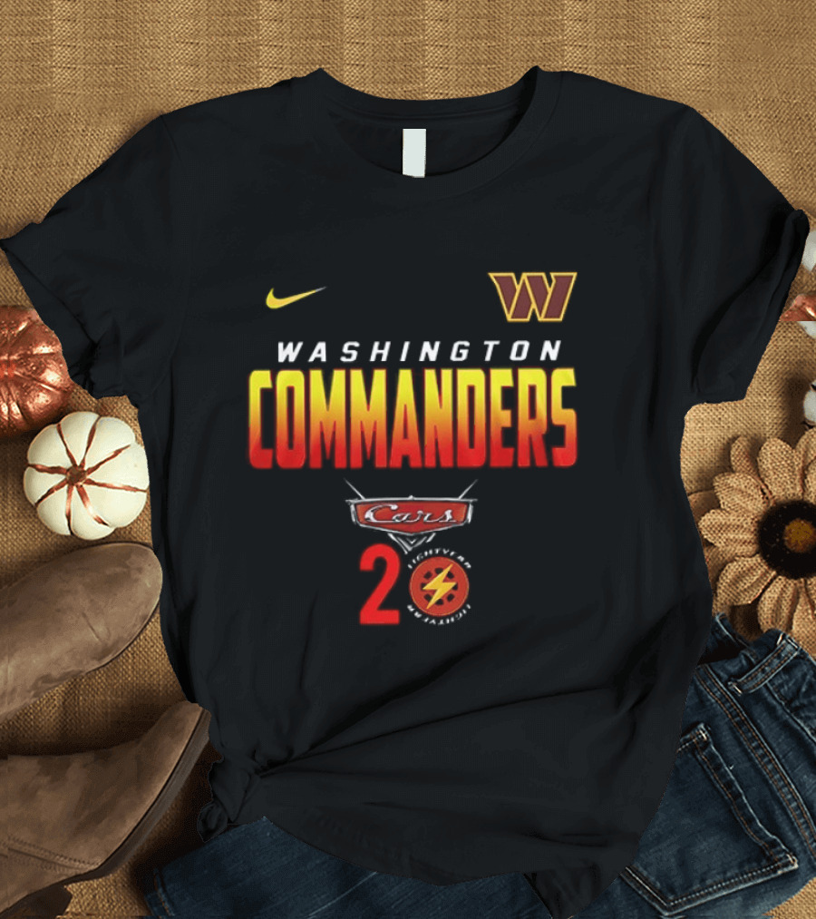 Washington Commanders Nike Cars 20th Anniversary T-Shirt