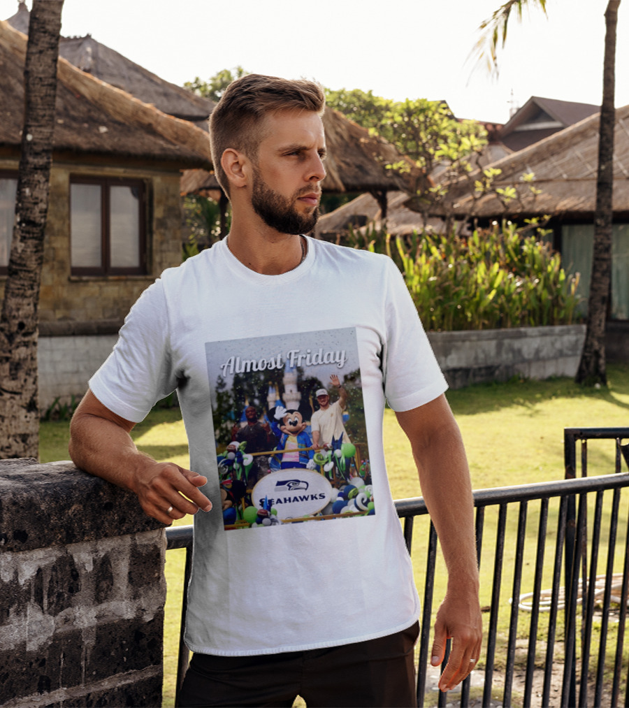 Almost Friday Seahawks Mickey Mouse Parade Magic Kingdom Celebration T-Shirt