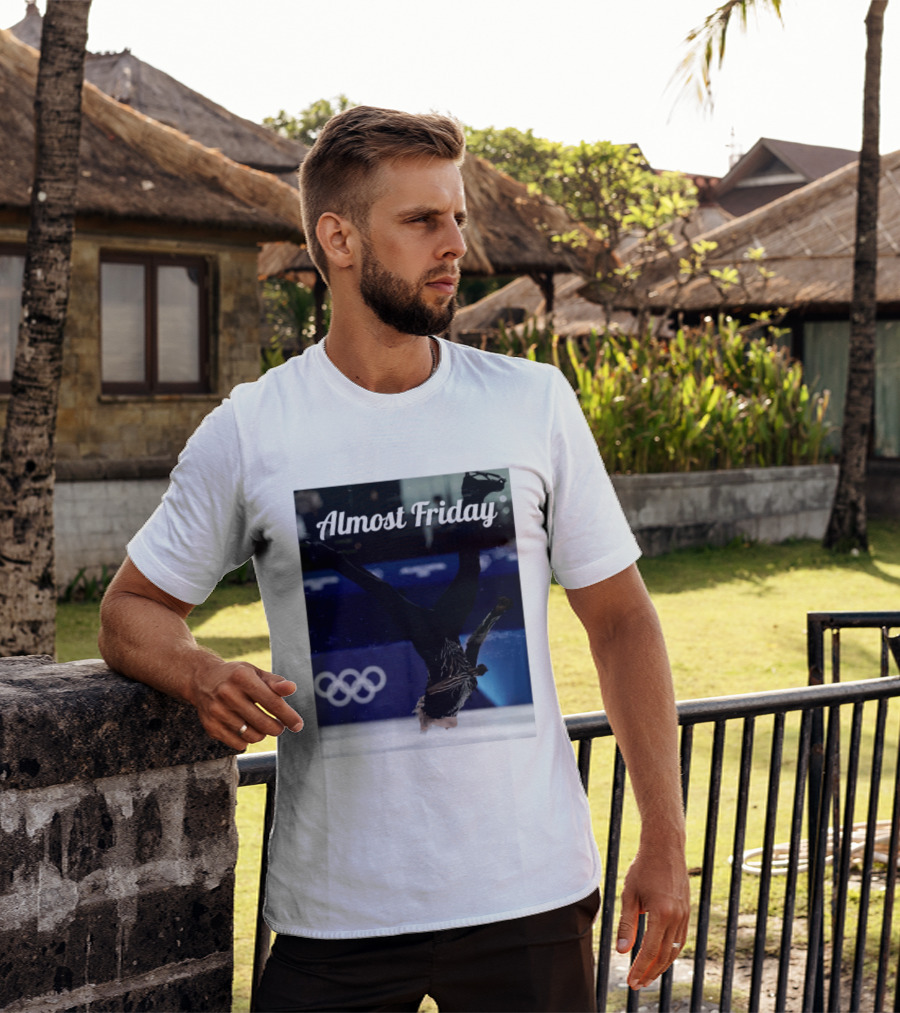 Almost Friday Skating Backflip Olympics Iconic Moment T-Shirt