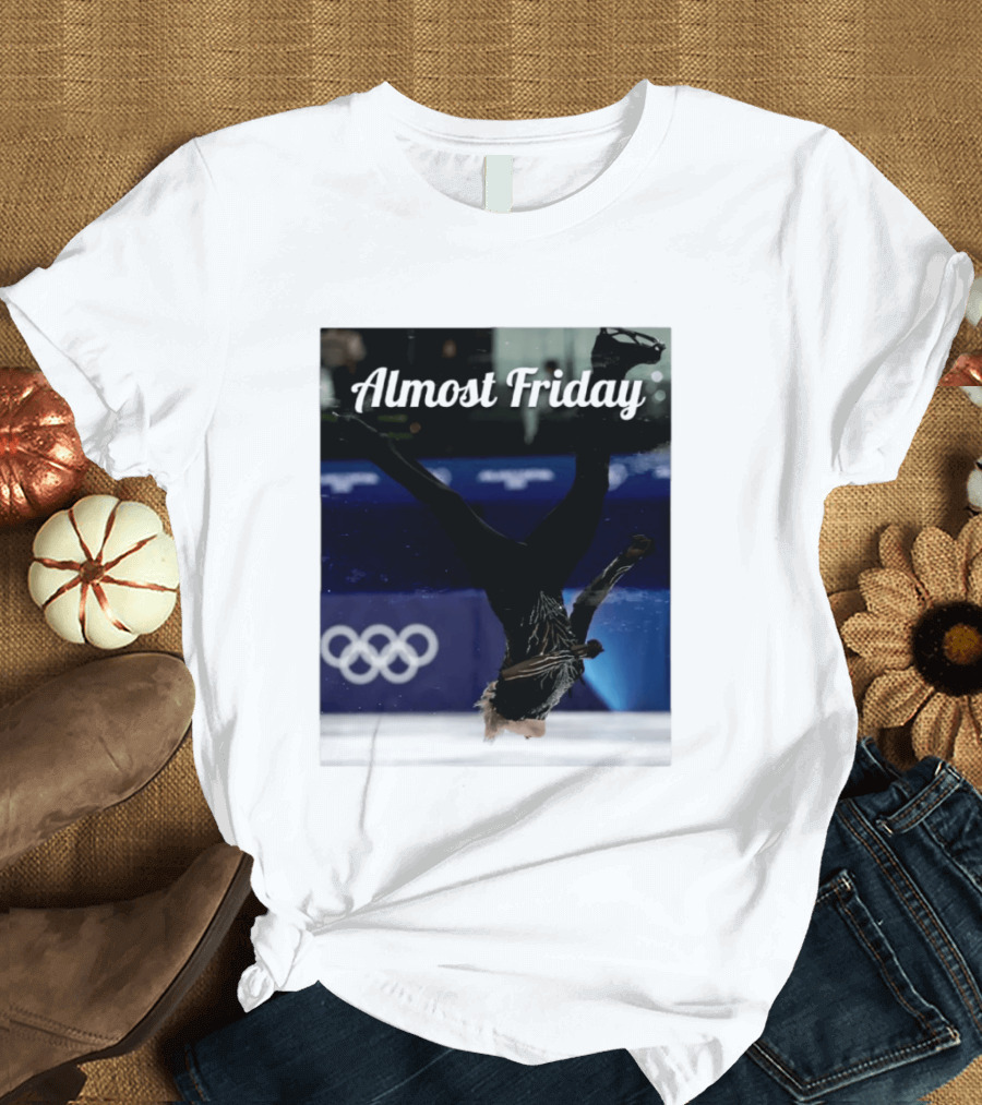 Almost Friday Skating Backflip Olympics Iconic Moment T-Shirt