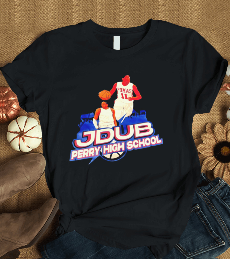 Jdub Perry High School Pumas Basketball T-Shirt