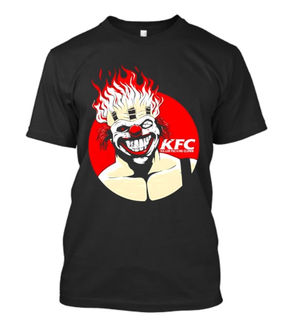 KFC Killer Clown Flaming Hair Grinning Face T-Shirt