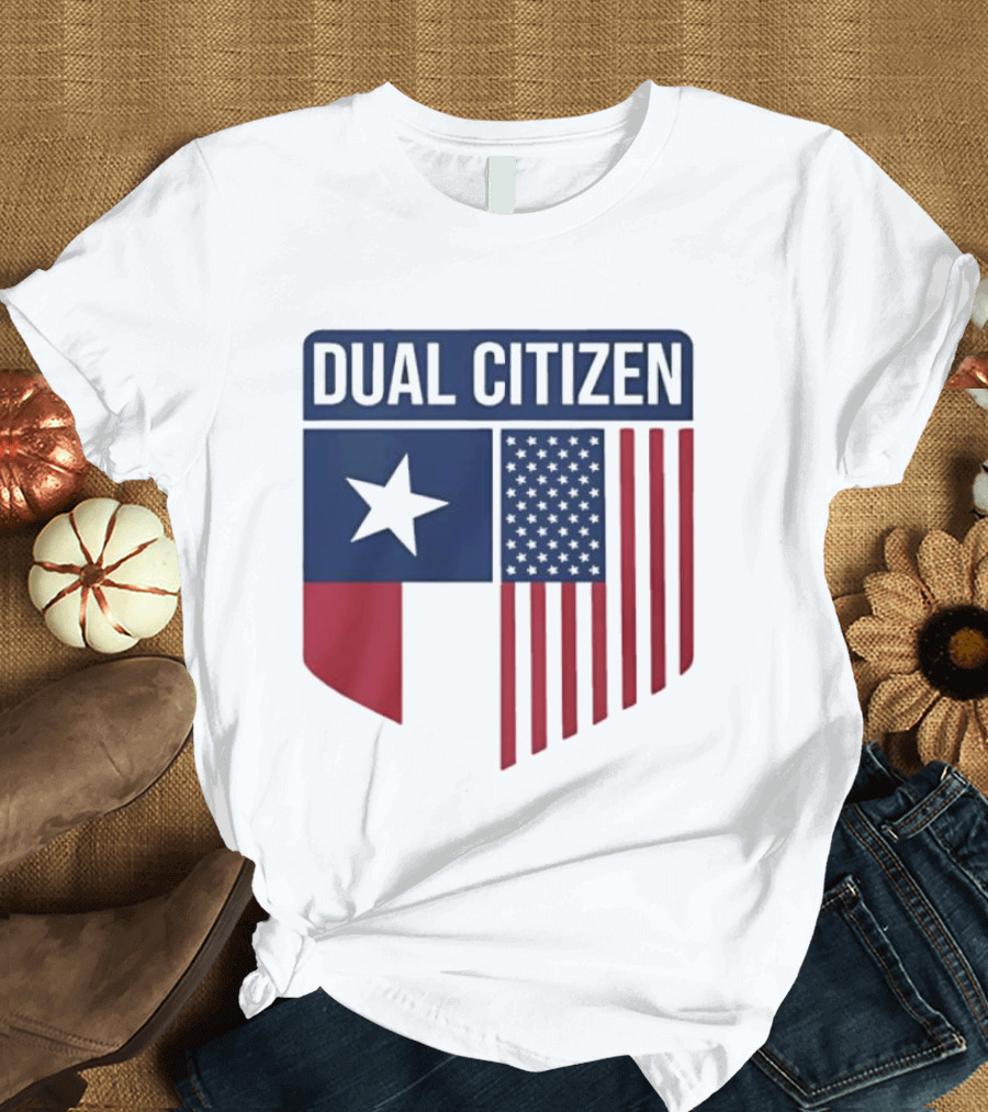 Texas Dual Citizen State Flag Star And Stripes T-Shirt