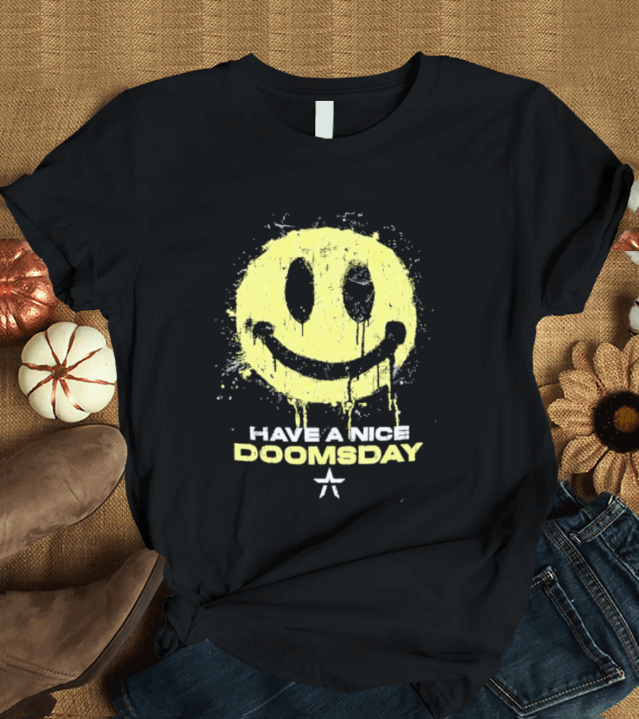 Starset Have A Nice Doomsday Smiley Face Distressed Splatter T-Shirt