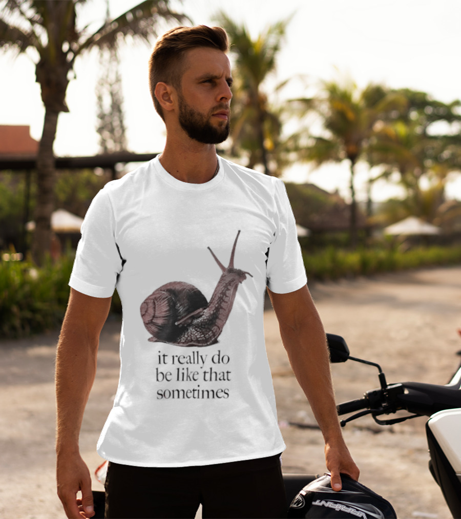 It Really Do Be Like That Sometimes Brown Garden Snail Mood T-Shirt